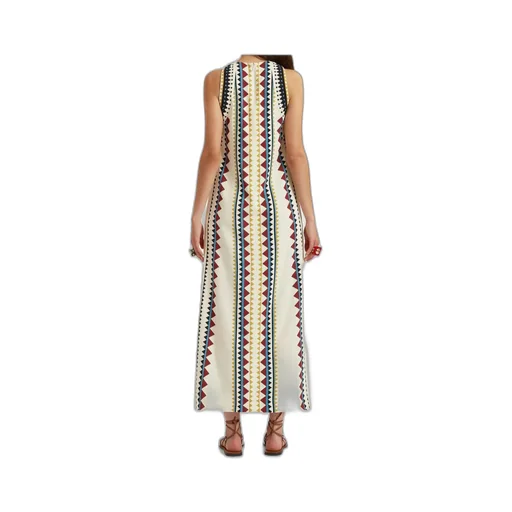 Geometric-Print Maxi Skirt