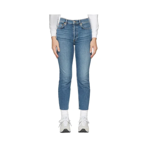 Re/Done High-Rise Stove Pipe Jeans