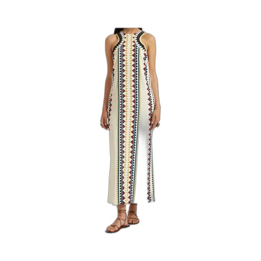 Geometric-Print Maxi Skirt