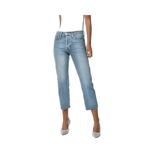 Re/Done High-Rise Stove Pipe Jeans