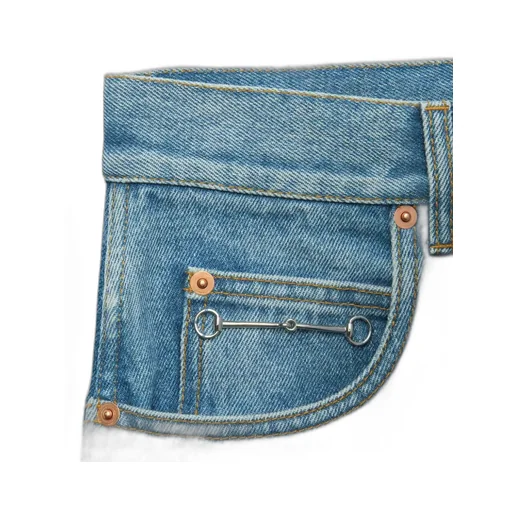 Gucci Logo Patch Wide-Leg Jeans