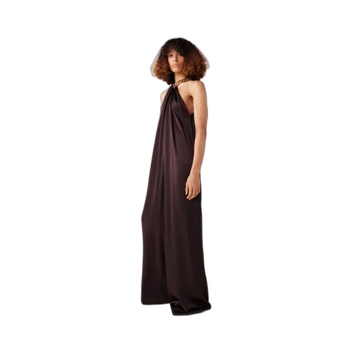 Stella Mccartney Chain Halterneck Satin Jumpsuit
