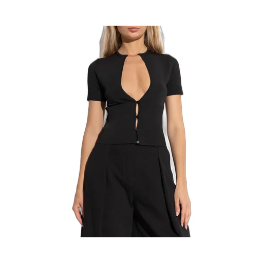 Jacquemus Le Haut Pralù Cropped Knitted Top