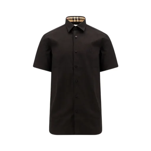 Burberry Logo Embroidered Short Sleeved Shirt