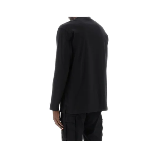 Y-3 Logo Printed Long Sleeved T-Shirt