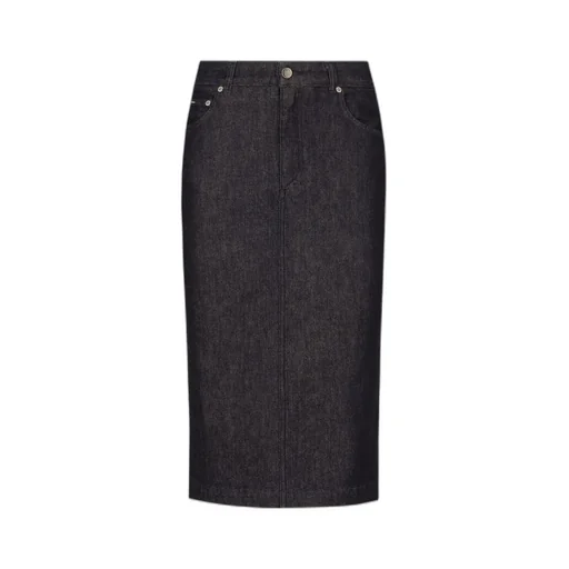 Buttoned Denim Skirt