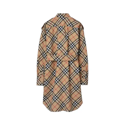 Burberry Vintage Check Long Sleeved Shirt Dress