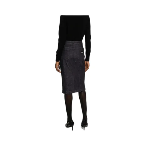 Buttoned Denim Skirt