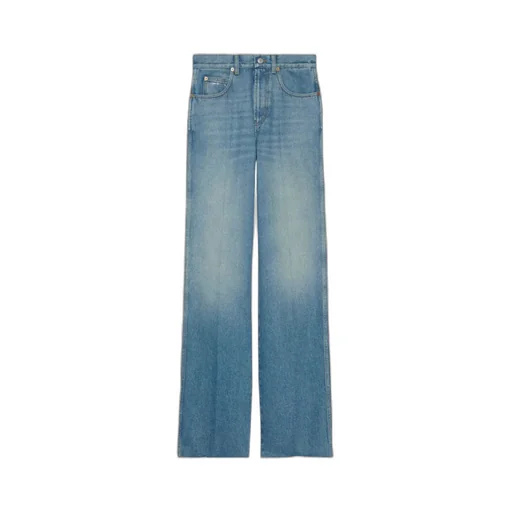 Gucci Logo Patch Wide-Leg Jeans