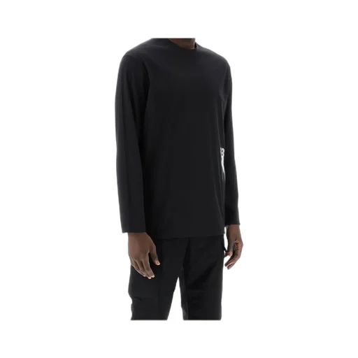 Y-3 Logo Printed Long Sleeved T-Shirt