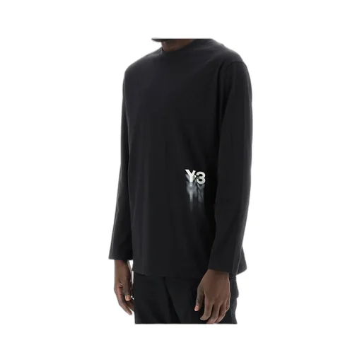 Y-3 Logo Printed Long Sleeved T-Shirt