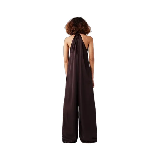 Stella Mccartney Chain Halterneck Satin Jumpsuit