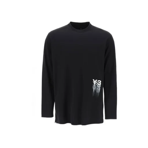 Y-3 Logo Printed Long Sleeved T-Shirt