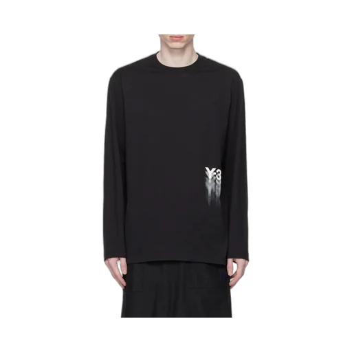 Y-3 Logo Printed Long Sleeved T-Shirt