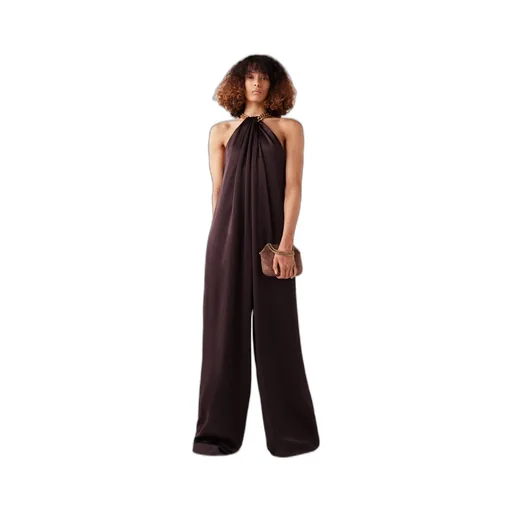 Stella Mccartney Chain Halterneck Satin Jumpsuit