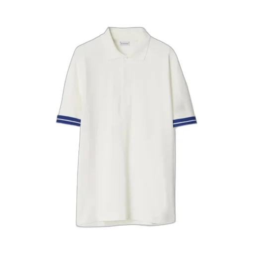 Burberry Striped-Detail Short Sleeved Polo Shirt