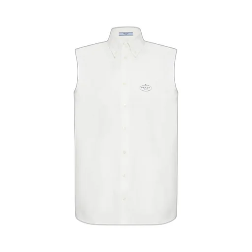 Prada Button-Up Sleeveless Shirt