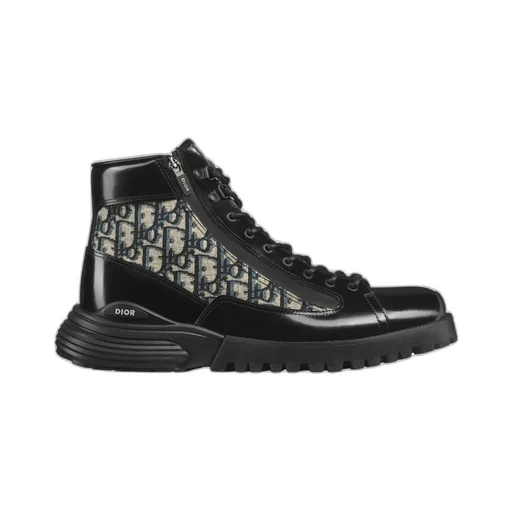 Dior Homme Monogrammed Lace-Up Boots