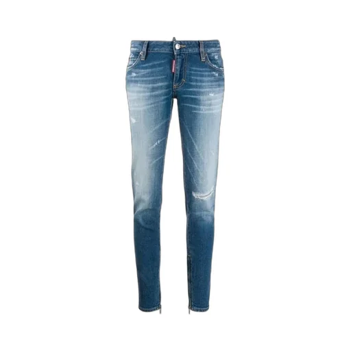 Dsquared2 Mid-Rise Distressed Skinny Jeans