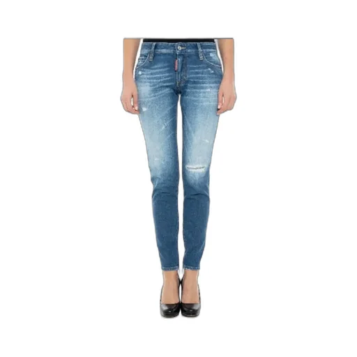Dsquared2 Mid-Rise Distressed Skinny Jeans