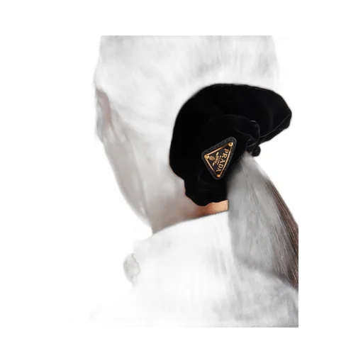 Prada Logo Plaque Scrunchy