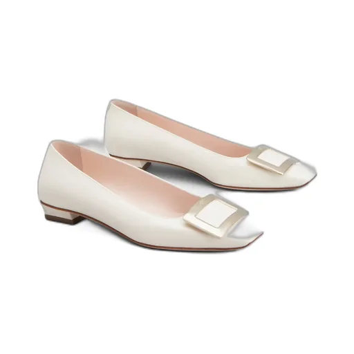 Roger Vivier Belle Buckled Ballerina Flats