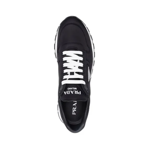 Prada Logo-Plaque Lace-Up Sneakers