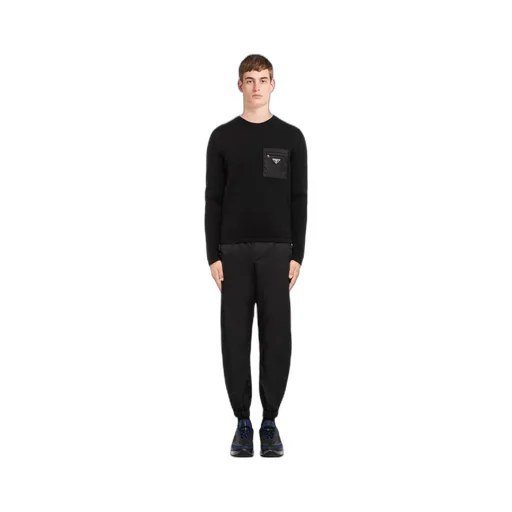 Prada Logo Rib Knitted Jumper