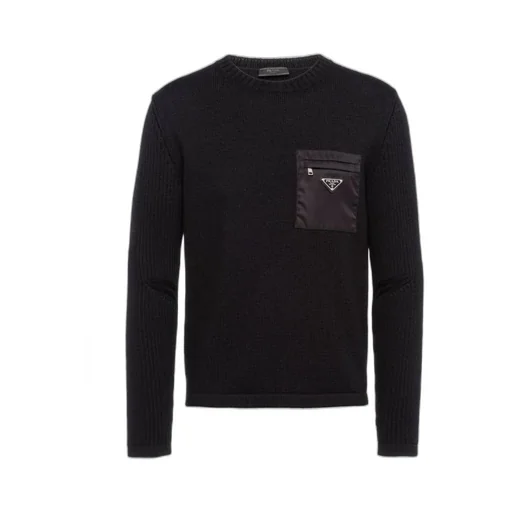 Prada Logo Rib Knitted Jumper