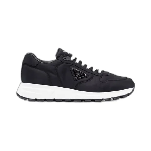 Prada Logo-Plaque Lace-Up Sneakers