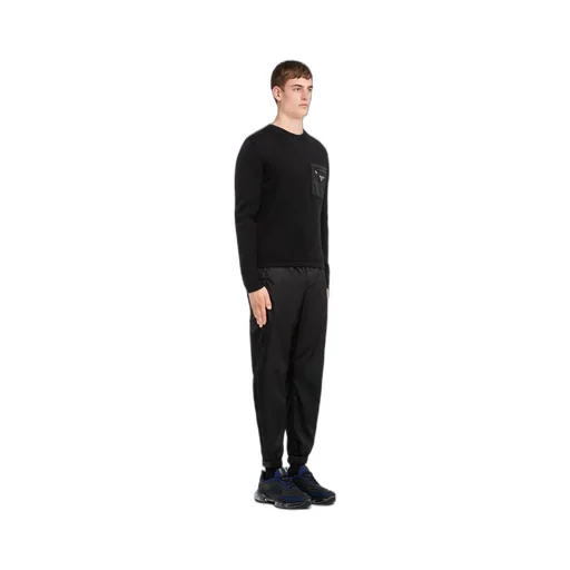 Prada Logo Rib Knitted Jumper