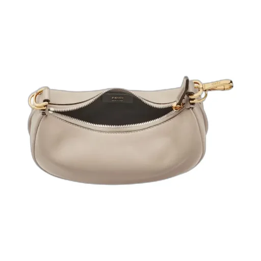 Fendi Logo Plaque Mini Hobo Bag