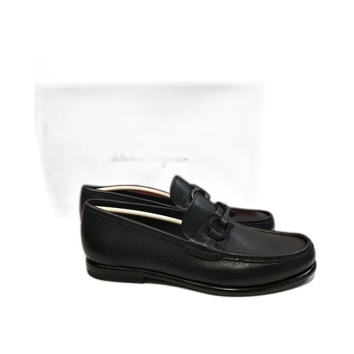 Salvatore Ferragamo Logo Plaque Slip-On Loafers