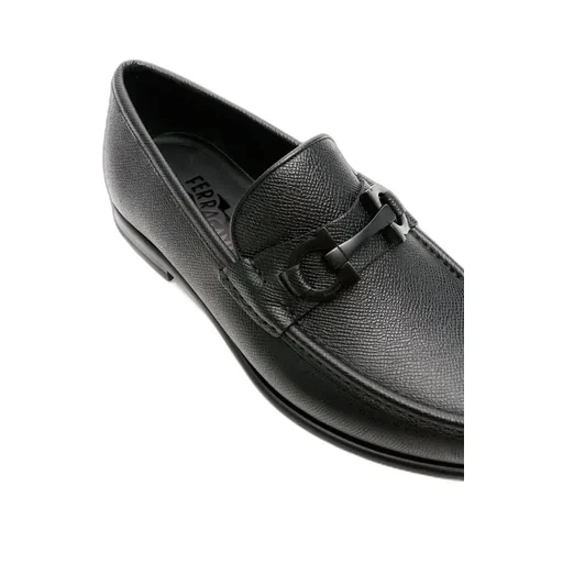 Salvatore Ferragamo Logo Plaque Slip-On Loafers