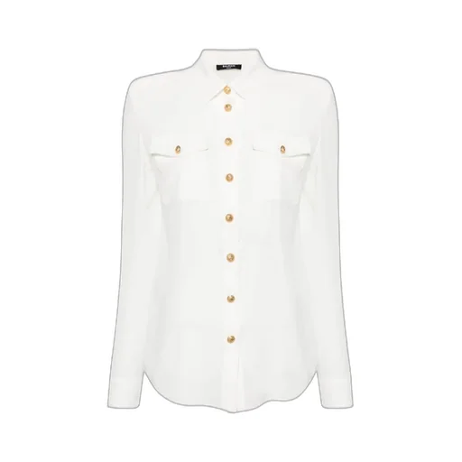 Balmain Embossed-Buttons Long Sleeved Shirt