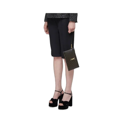 Saint Laurent Cassandre Matelassé Large Zipped Clutch Bag