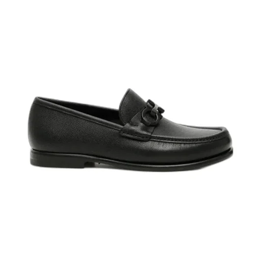 Salvatore Ferragamo Logo Plaque Slip-On Loafers
