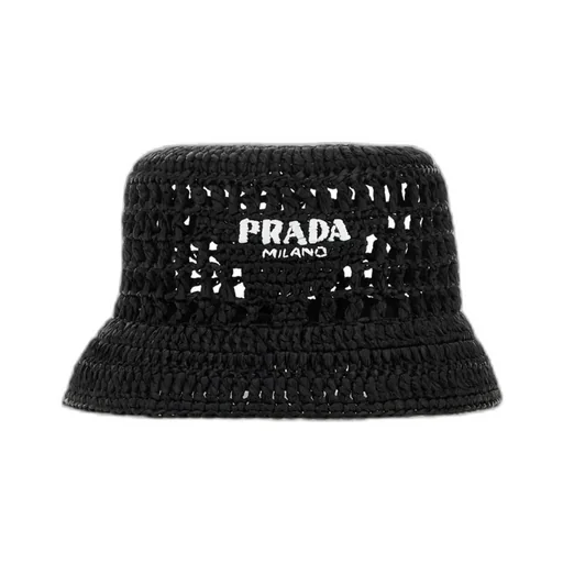 Prada Logo Detailed Interwoven Bucket Hat
