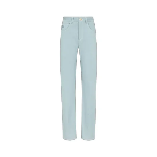 Fendi Ff Logo Embroidered Straight-Leg Jeans