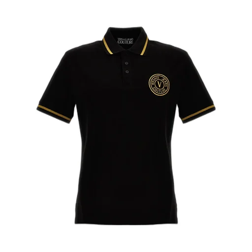 Versace Jeans Couture Logo-Embroidered Short-Sleeved Polo Shirt