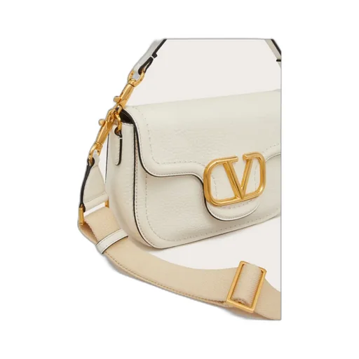 Valentino Alltime Logo Plaque Foldover Top Crossbody Bag