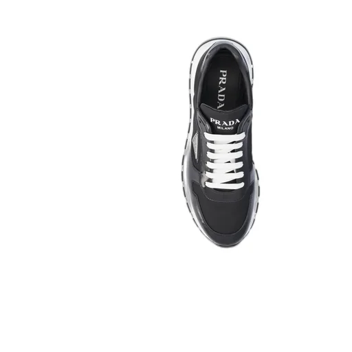 Prada Logo Plaque Low-Top Sneakers