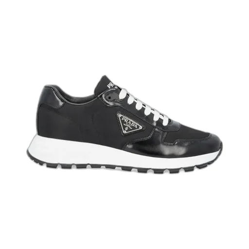 Prada Logo Plaque Low-Top Sneakers