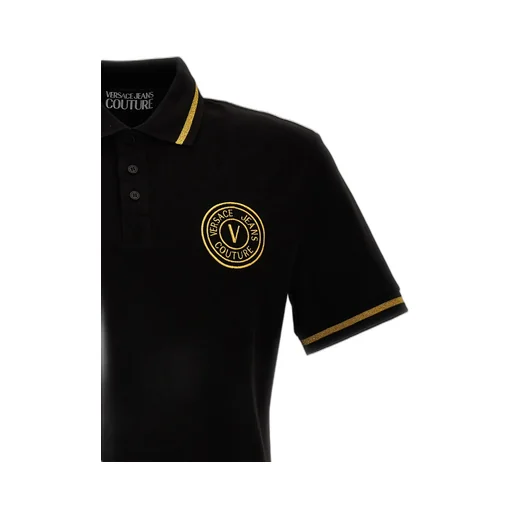 Versace Jeans Couture Logo-Embroidered Short-Sleeved Polo Shirt
