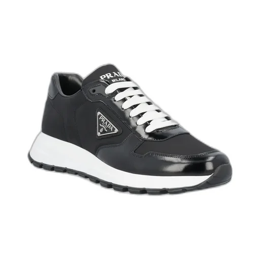 Prada Logo Plaque Low-Top Sneakers