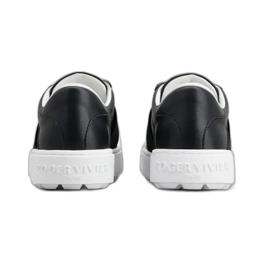 Very Vivier Strass Buckle Sneakers In Leather