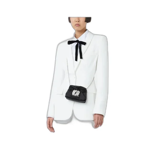 Roger Vivier Embellished Foldover Top Crossbody Bag