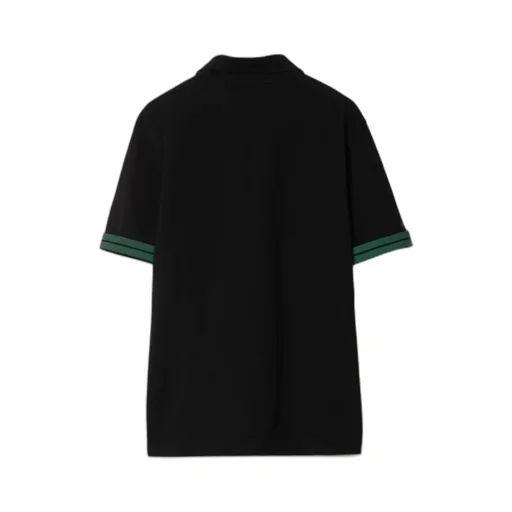 Burberry Striped-Cuffs Short Sleeved Polo Shirt