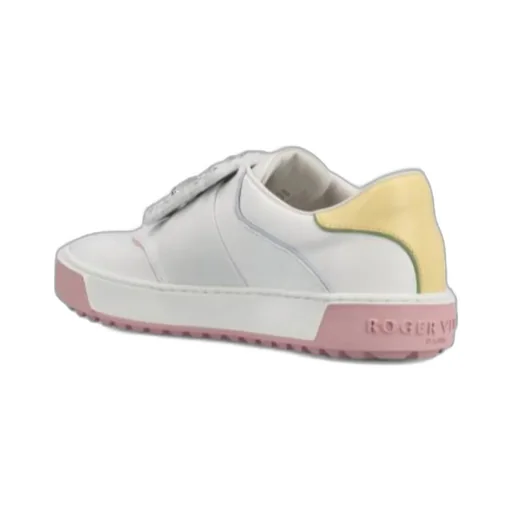 Very Vivier Strass Buckle Sneakers In Leather