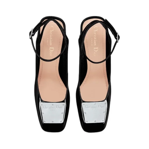 Christian Dior Buckle Detailed Square Toe Pumps